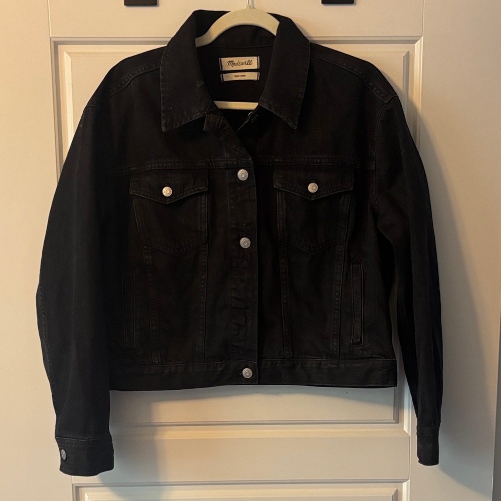 Madewell Lunar Denim Boxy Cropped Jean Jacket